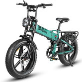 SAMEBIKE RS-A02 Electric Bike - 750W Motor 48V17AH Battery 55KM Range Hydraulic Disc Brakes - Green